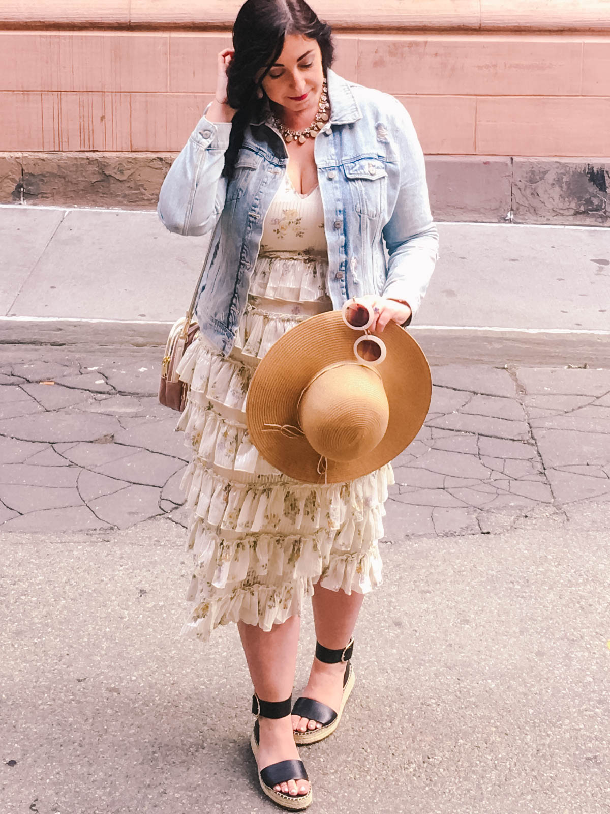 Wayf darlene deals tiered ruffle dress